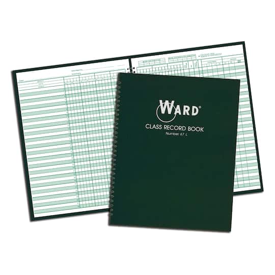 WARD&#xAE; Class Record Book, 6-7 Week Grading Periods, Pack of 4